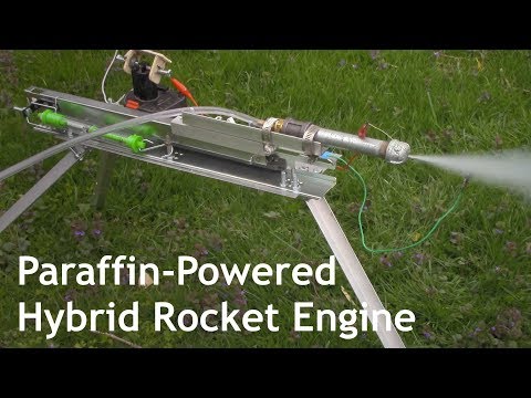 Paraffin-Powered Hybrid Rocket Engine - Initial Test