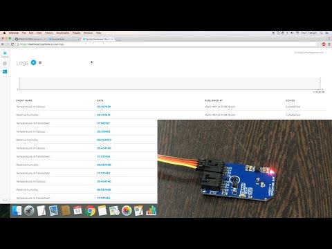 Particle Photon - HTS221 Relative Humidity and Temperature Sensor Tutorial