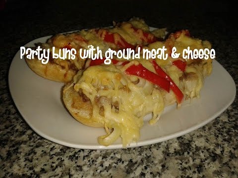 Party buns with ground meat &amp;amp; cheese recipe