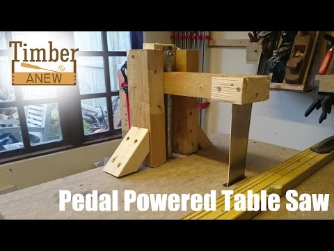 Pedal Powered Table Saw - Experiment