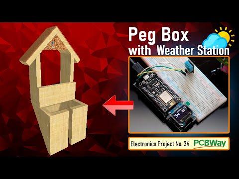 Peg Box with Temperature and Humidity Monitor using Arduino and NodeMCU