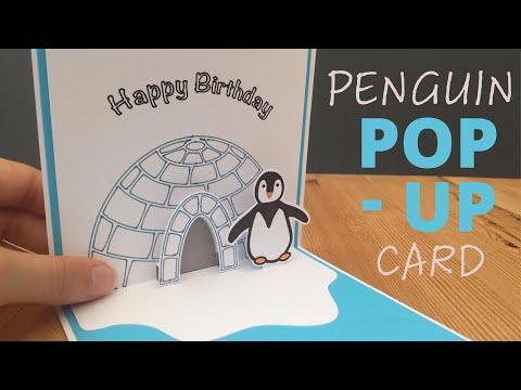 Penguin Pop-Up Card using a Cricut Maker