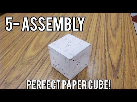 Perfect Paper Cube 5- Cutting, Folding, and Gluing