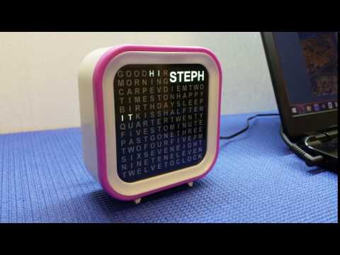 Personalised Word Clock with Animated Time Transitions