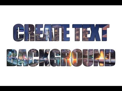 Photoshop Tutorial - How to Create Text with Background