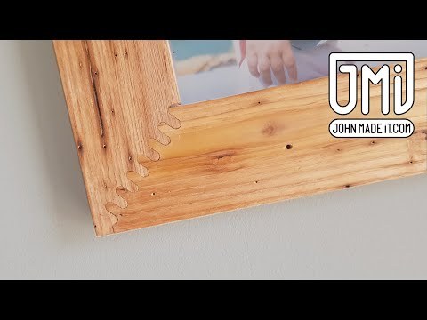 Picture Frame, with a surprisingly strong CNC joint, scrap wood project