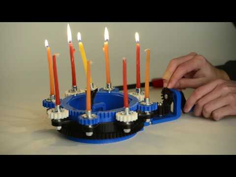 Planetary Gear Menorah Demo