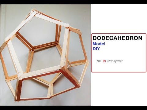 Platonic Solid: Dodecahedron Model Popsicle Sticks