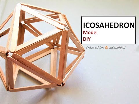 Platonic Solid: Icosahedron Model Popsicle Sticks