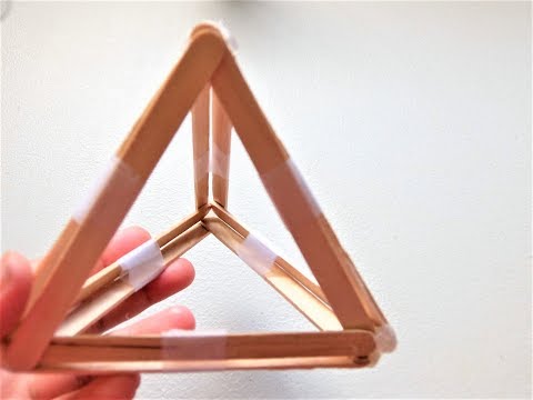 Platonic Solid: Tetrahedron Model Popsicle Sticks