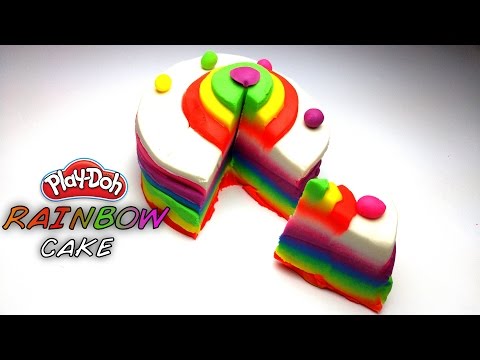 Play Doh Rainbow Cake - How to make rainbow cake