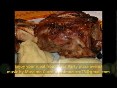 Pork shank (knuckle of pork or shin pork) Roast homemade recipe Italian food for Wood Fired Oven