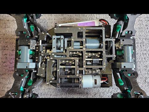 Power train of 3D printed remote controlled 2-speed AWD car