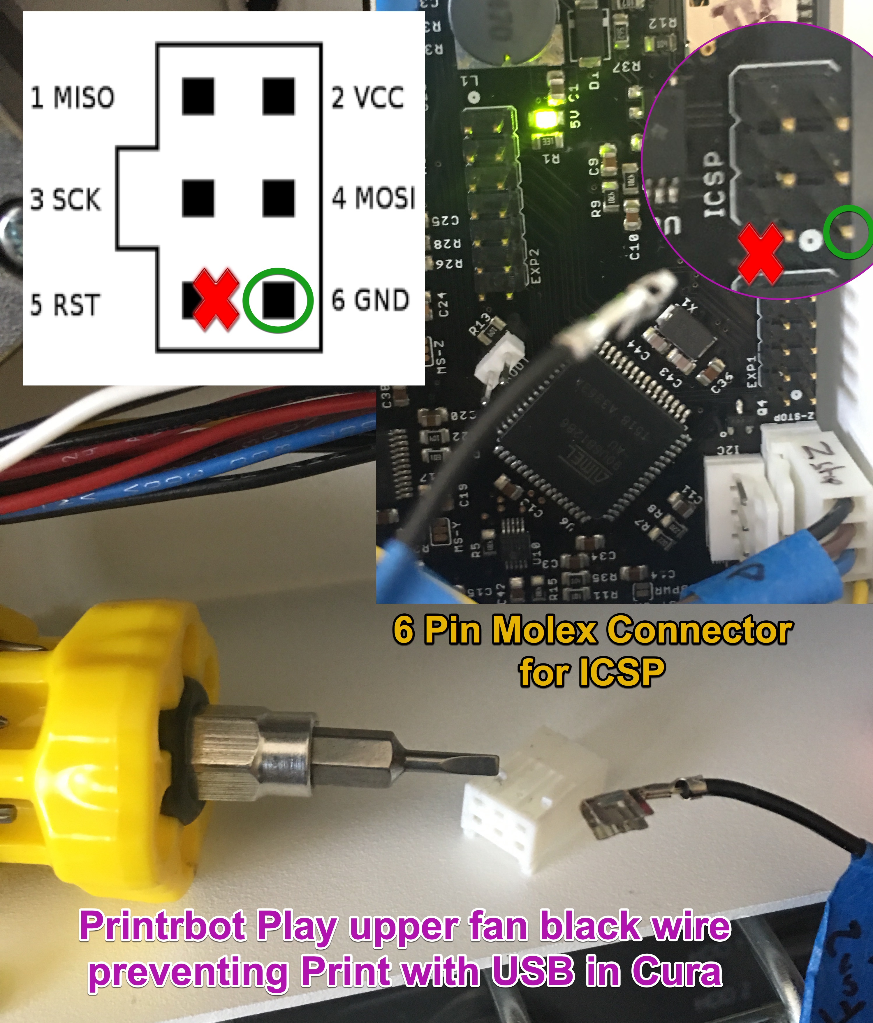 Printrbot Play unable to USB connect because fan wire touching reset pin.jpg