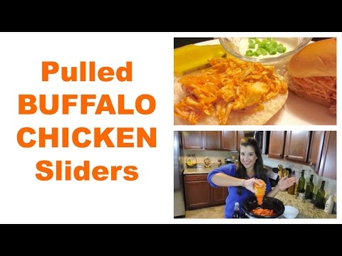 Pulled Buffalo Chicken Sliders | Game Day Favorite | Cait Straight Up