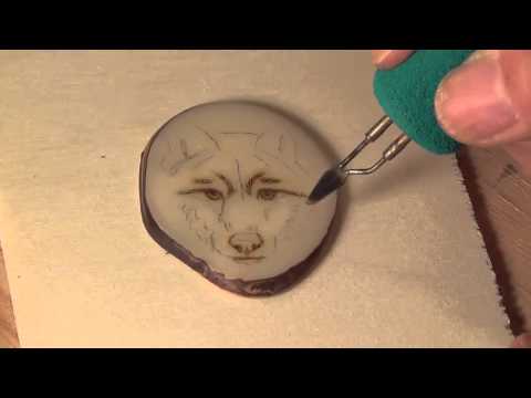 Pyrography: How to Burn a Wolf on a Tagua Nut Slice  [1 of 5]