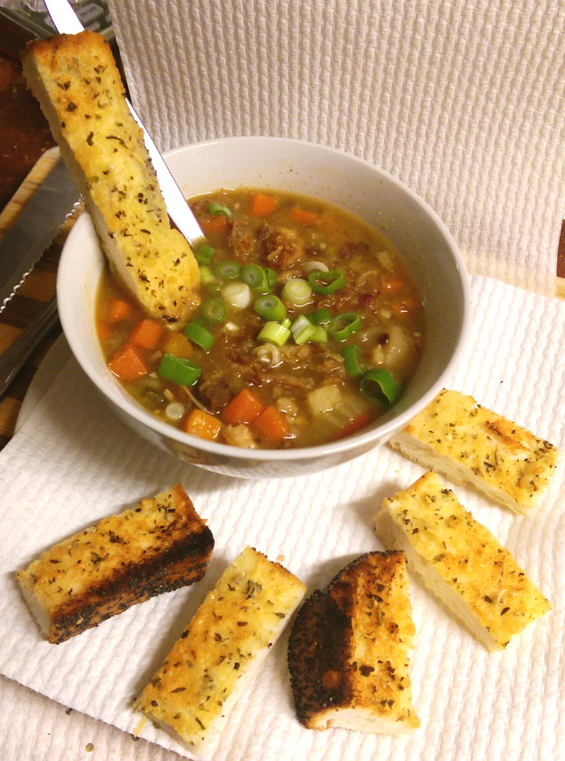 Quick &amp; Easy way - Making Garlic Herb &amp; Parmesan fingers w soup.jpg