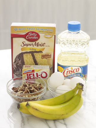 Quick Banana Nut Bread - Ingredients