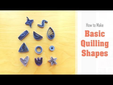 Quilling Basic Shapes | A Beginner's Tutorial on How to Quill Paper Shapes | Squares, Hearts, Stars