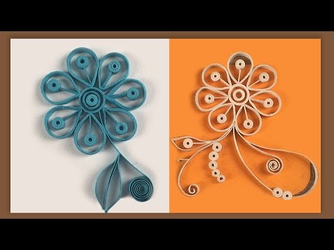 Quilling Designs | Wall Decorating Ideas | How To Make Looped Quilling Flowers