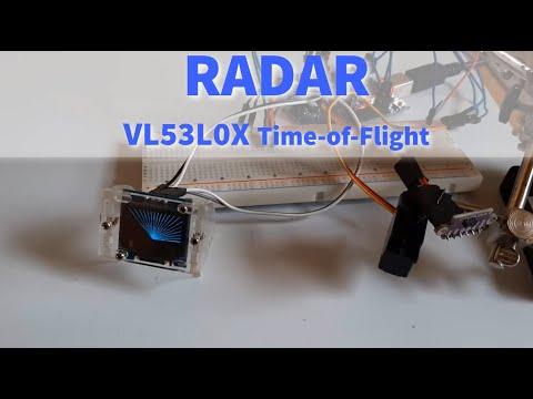 RADAR Lidar System VL53L0X Laser Time-of-Flight Arduino