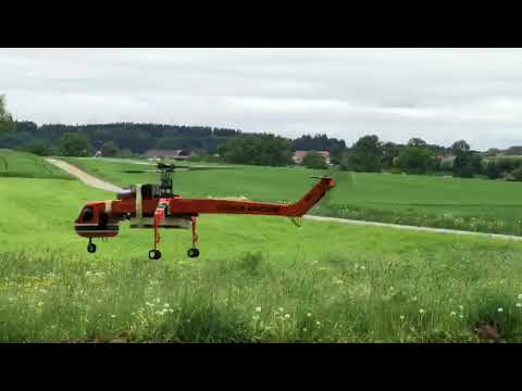 RC Skycrane S64F test flight