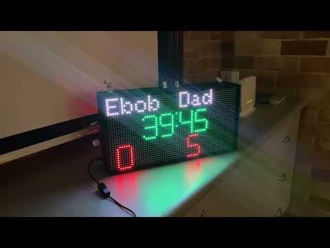 RGB LED 64x32 matrix scoreboard. Arduino mega.