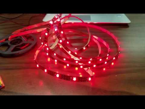 RGB LED Neopixel Strip Strand Test