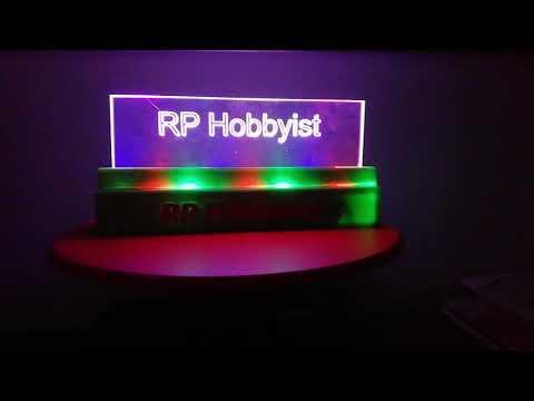 RGB Name Plate | All project details available on my Instructables.