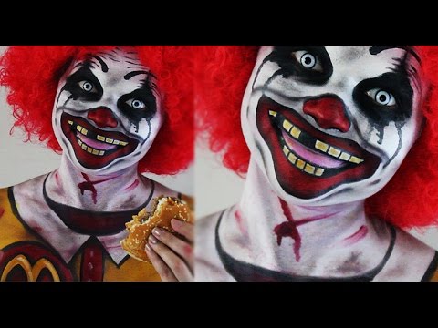 RONALD McDONALD Creepy Clown Halloween Makeup &amp;amp; Face Paint Tutorial | ♡ TheFauxChanel