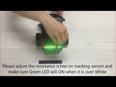 RPi Car Kit Lesson 2: Line Follower-Adjust Tracking Module