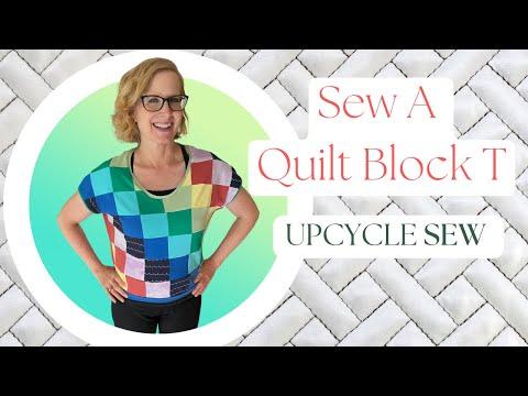 Rainbow Quilt Block T Sew Upcycle