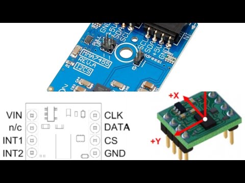 Raspberry Pi MMA7455L Low-g Digital Output Accelerometer Python Tutorial