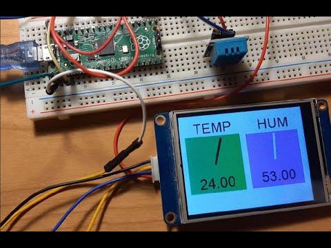 Raspberry Pi Pico &amp; Nextion Weather Station using Visuino