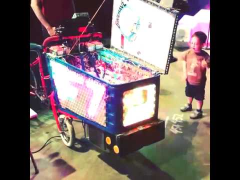 Rave shopping cart at Maker Faire.