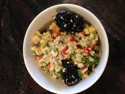 Raw Blackberry Mango and Almond Salad