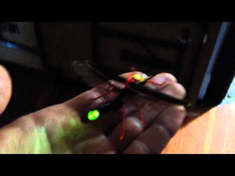 Realistic fly tying firefly with flashing LED