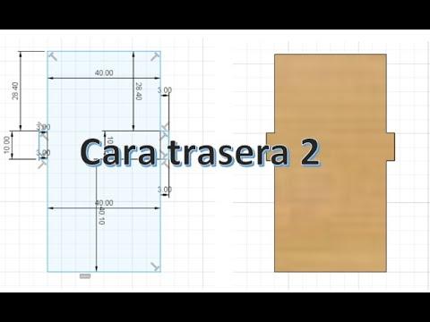 Realizaci&oacute;n de la cara trasera 2 - Porta celular/Fusion 360