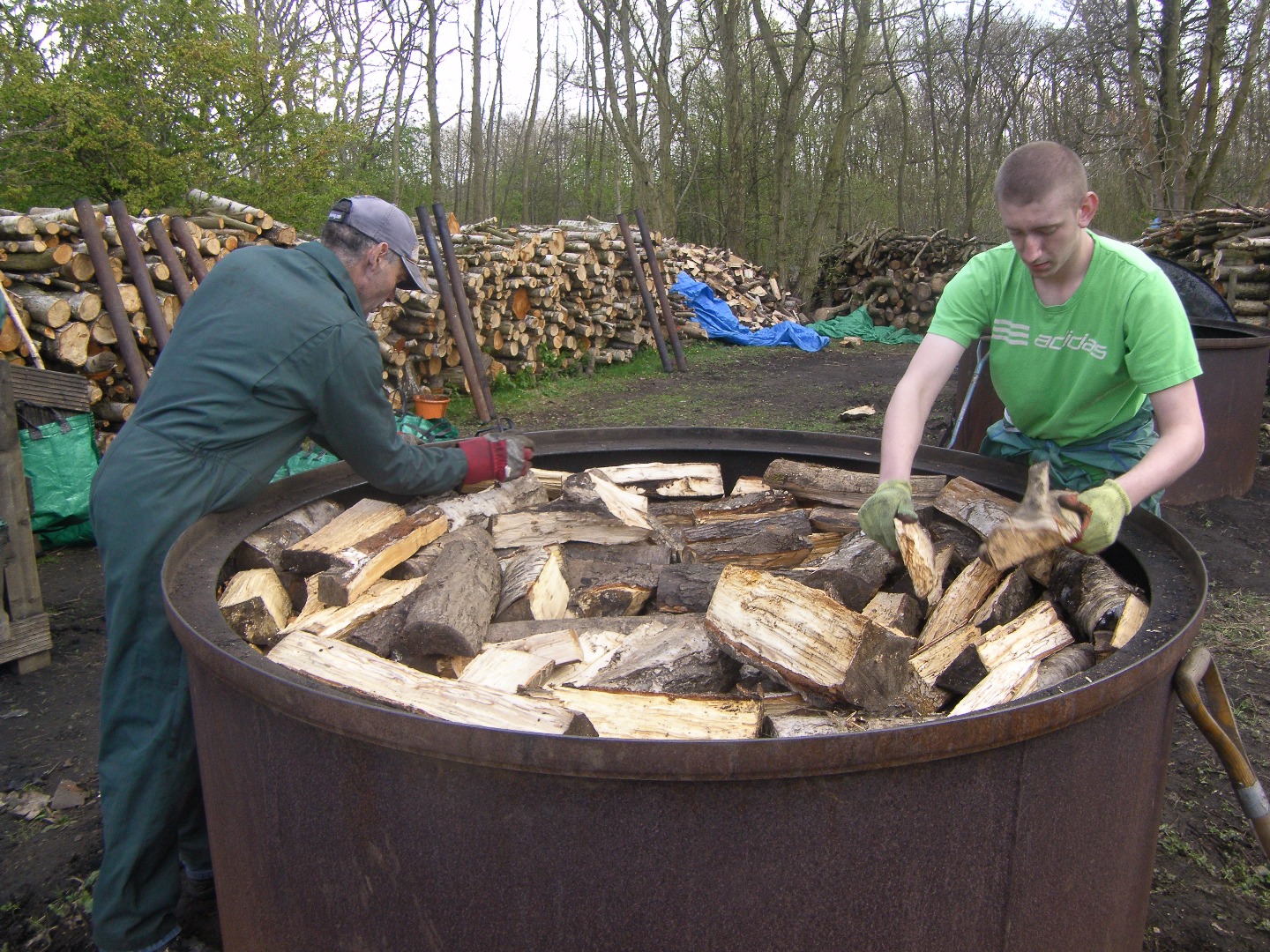 Reloading the first kiln.JPG