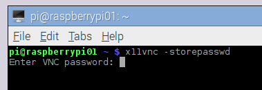 Remote Desktop Connection - Set x11vnc password.png