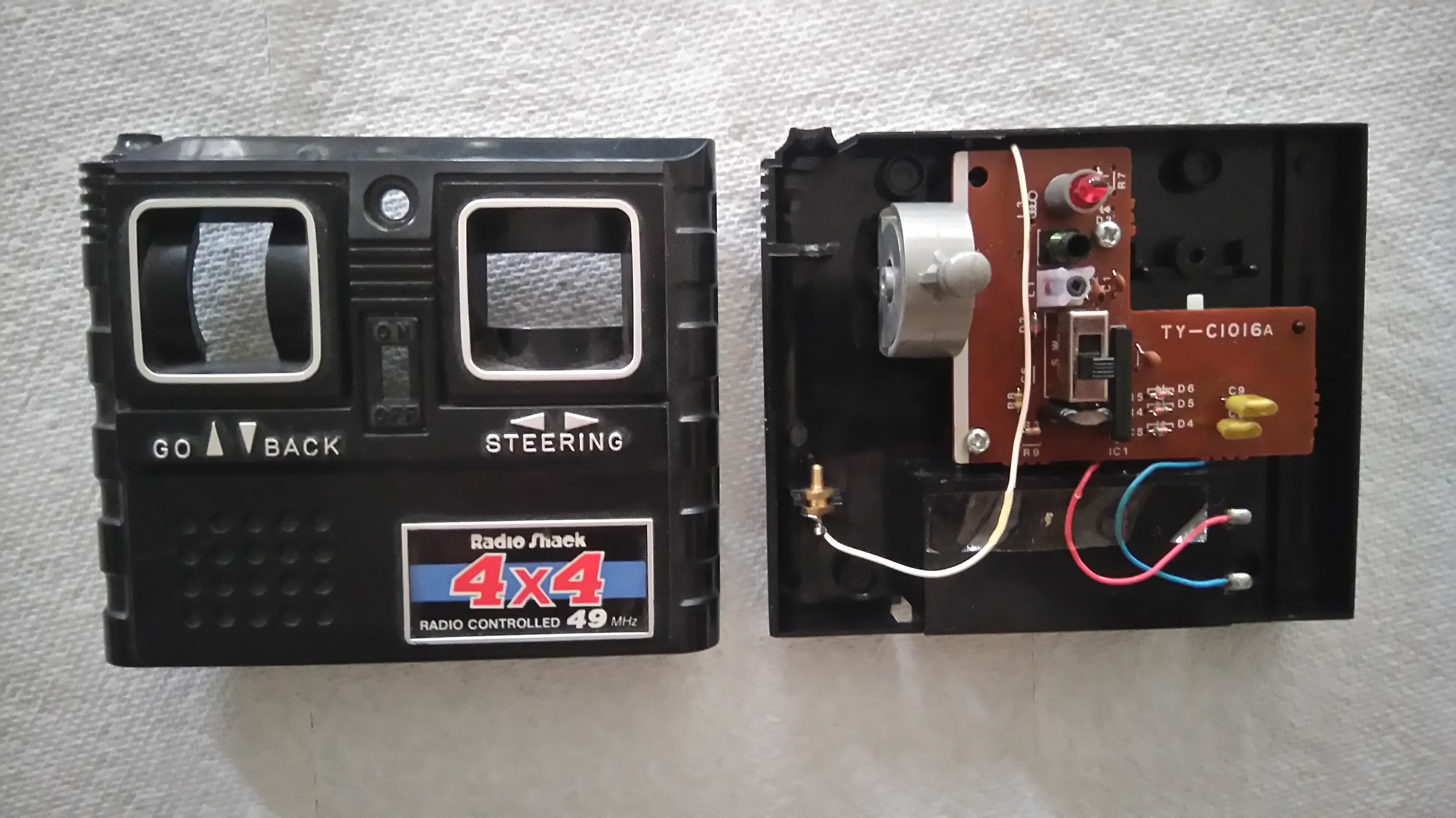 Remote control with cover removed.JPG