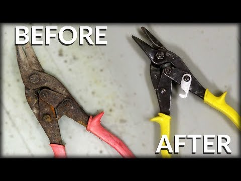 Restoring old rusty tin snips found from dumpster