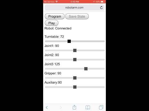 Robot Arm web Interface