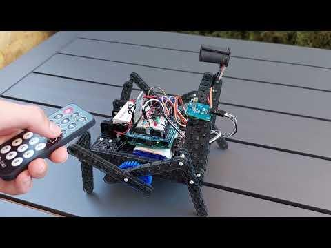 Robot controlled by an IR remote controll