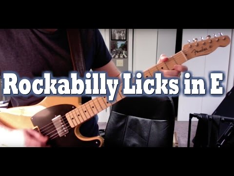 Rockabilly guitar licks in E guitar lesson by Tom Conlon