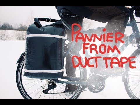 Roll-top Pannier from Duct Tape