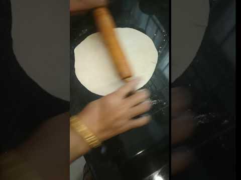 Rolling out Indian flatbread