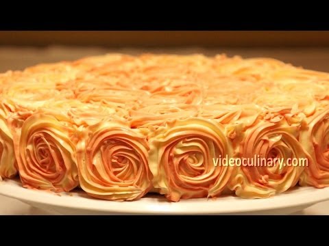 Rose Swirl Cake Decoration by videoculinary.com