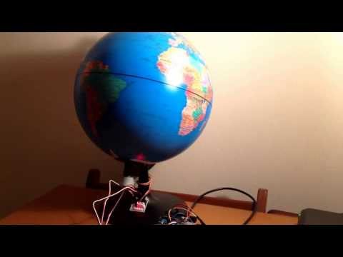 Rotatting globe upgrade made with a step motor and an arduino