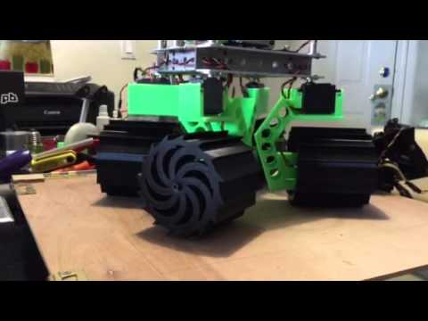 Rover Repair Robot got 3D parts prints Performing a Station Turning Protocol